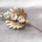 Large Sparkly Chunky Stone Rhinestone Flower Brooch Pin Vintage Jewelry 1960s