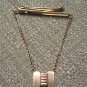 Unique Gold Chain Tie Clip Signed By Designer Kreisllf Pat No. Vintage Jewelry Old Retro 1940s