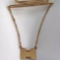 Unique Gold Chain Tie Clip Signed By Designer Kreisllf Pat No. Vintage Jewelry Old Retro 1940s