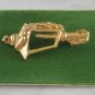 Red Stone Gold Lamp Post Light Brooch Pin Vintage Jewelry 1980s