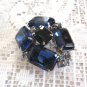 Large Blue Stone Jewel Emerald Cut Brooch Pin By Designer La Rel Vintage Jewelry 1960s