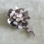 Large Rhinestone Flower Sparkly Brooch Pin Vintage Jewelry 1950s