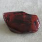 Large Lucite Stone Burgundy Maroon Brooch Pin Handcrafted Vintage Jewelry 1970s