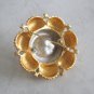 Large Ornate Sparkly Shiny Rhinestone Pearl Brooch Pin Vintage Jewelry 1960s Quality Made