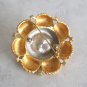 Large Ornate Sparkly Shiny Rhinestone Pearl Brooch Pin Vintage Jewelry 1960s Quality Made