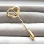 Opened Gold Heart Stick Pin Vintage Jewelry 1980s