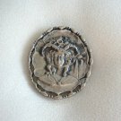 Lady Cameo Pewter Metal Brooch Pin Vintage Jewelry 1960s Lady Cameo Pewter Metal Brooch Pin Vintage Jewelry 1960s