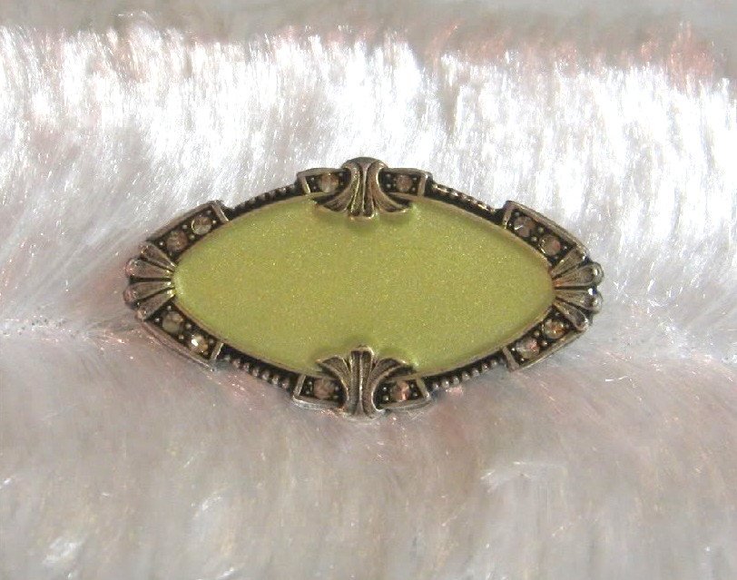 Yellow Austrian Crystals Brooch Pin By Designer Catherine Popesco France Vintage Jewelry