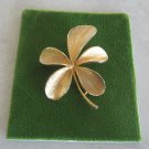 Fancy Gold Textured Flower Brooch Pin Vintage Jewelry 1960s