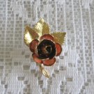 Enamel Opened Flower Gold Brooch Pin By Designer Giovanni Vintage Jewelry 1950s Enamel Opened Flower Gold Brooch Pin By Designer Giovanni Vintage Jewelry 1950s