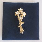 Gold Flower Mother of Pearl Brooch Pin Vintage Jewelry 1980s Gold Flower Mother of Pearl Brooch Pin Vintage Jewelry 1980s