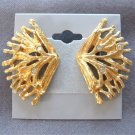 Gold Rhinestone Clip On Earrings By Designer Avon Vintage Jewelry 1970s Gold Rhinestone Clip On Earrings By Designer Avon Vintage Jewelry 1970s