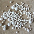 161 White Round Beads Mixed Sizes Vintage Jewelry Making 1950s