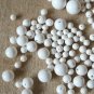 161 White Round Beads Mixed Sizes Vintage Jewelry Making 1950s