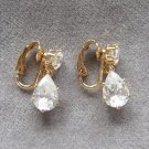 Crystal Pear Cut Dangle Clip On Earrings Lindenwold Fine Jewelers Vintage Jewelry 1980s Crystal Pear Cut Dangle Clip On Earrings Lindenwold Fine Jewelers Vintage Jewelry 1980s