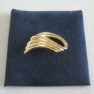 Gold Ribbed Scarf Slide Shawls Blouse Shirt Designer Vintage Jewelry 1970s Accessories Gold Ribbed Scarf Slide Shawls Blouse Shirt Designer Vintage Jewelry 1970s Accessories
