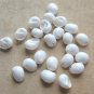 24 Large White Natural Seashell Beads Loose Jewelry Making Supplies Vintage