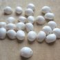 24 Large White Natural Seashell Beads Loose Jewelry Making Supplies Vintage