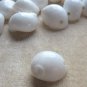 24 Large White Natural Seashell Beads Loose Jewelry Making Supplies Vintage