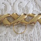 Large Gold Love XXX Scarf Clip Vintage Jewelry Clothing Accessories 1970s