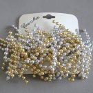 Large Silver & Gold Beaded Barrette Chunky Hair Clip By Cara Mia Vintage 1980s