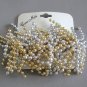 Large Silver & Gold Beaded Barrette Chunky Hair Clip By Cara Mia Vintage 1980s