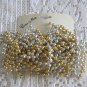 Large Silver & Gold Beaded Barrette Chunky Hair Clip By Cara Mia Vintage 1980s