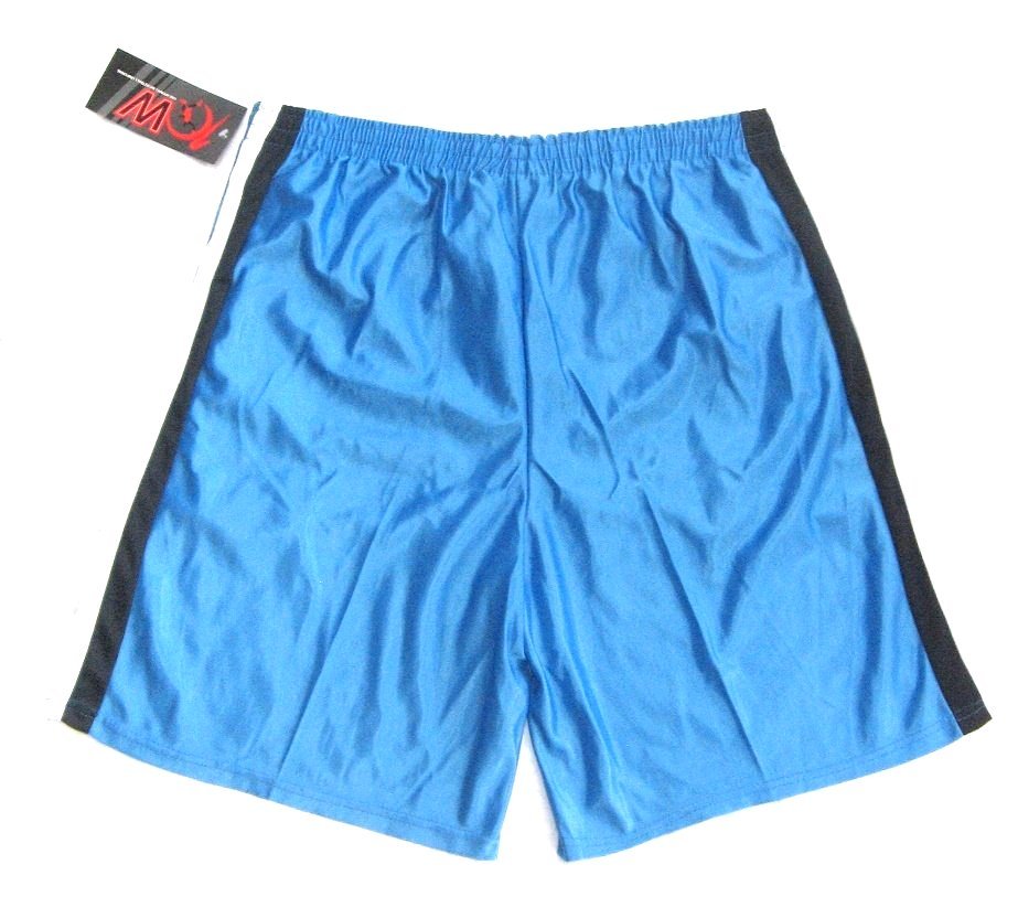 Men's Light Blue Sports Athletic Shorts with Side Stripes By 10W