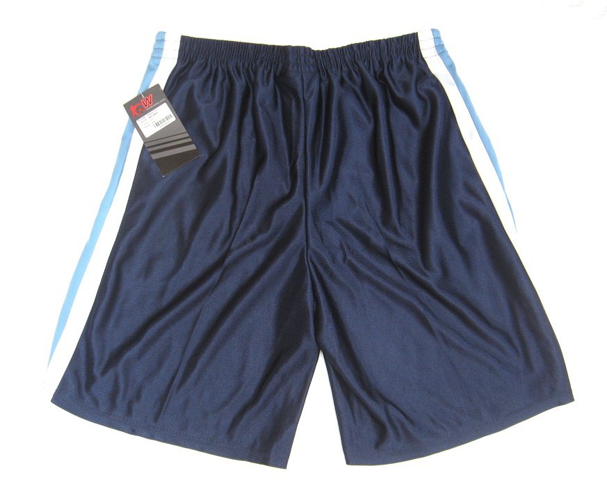 Men's Navy Blue Sports Athletic Shorts with Side Stripes By 10W Apparel ...