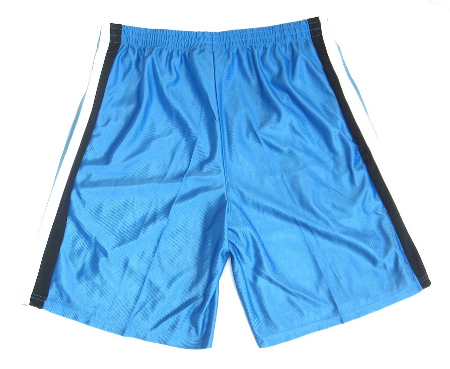 Men's Light Blue Sports Athletic Shorts with Side Stripes By 10W ...