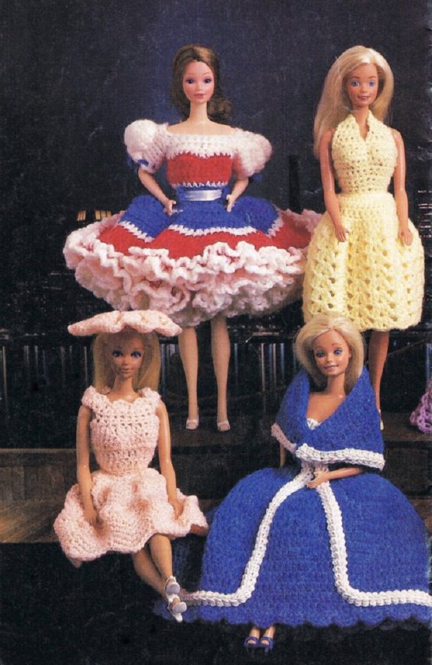 Fashion Doll Quick And Easy Annies Pattern Club Book Crochet Vintage Barbie Clothes 1986 5572