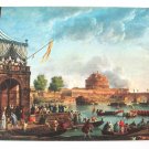 Game On The Terrace By Vernet Art Print Litho in U.S.A. 8"x10" D.A.C. Artwork Vintage 1960s Game On The Terrace By Vernet Art Print Litho in U.S.A. 8"x10" D.A.C. Artwork Vintage 1960s