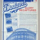Brooklyn Dodgers Brochure Baseball Memorabilia MLB Advertising Vintage 1988