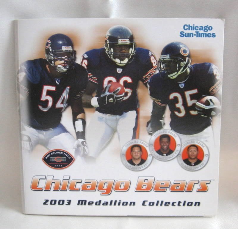 NFL Chicago Bears Football Limited Edition Medallion Collection & Book  Complete Set 2003