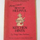 Mary Ellen's Best of Helpful Kitchen Hints By Mary Ellen Pinkham Softcover Booklet Vintage 1980