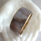 Chunky Large Purple Colored Mother of Pearl Bangle Bracelet Vintage Jewelry 1970s Chunky Large Purple Colored Mother of Pearl Bangle Bracelet Vintage Jewelry 1970s