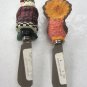 2 Small Decorative Spreading Knives Knife Santa & Pumpkin Butter Cheese Spreads