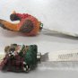 2 Small Decorative Spreading Knives Knife Santa & Pumpkin Butter Cheese Spreads
