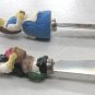 2 Decorative Spreading Knives Knife By Boston Warehouse Pilgrims Couple Man Woman Cheese Spreads