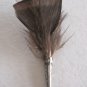 Old Silver Real Feather Brooch Pin Native American Jewelry Vintage 1950s