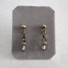 Handmade Australian Crystal Aurora Borealis Pierced Earrings Vintage Jewelry Handmade Australian Crystal Aurora Borealis Pierced Earrings Vintage Jewelry