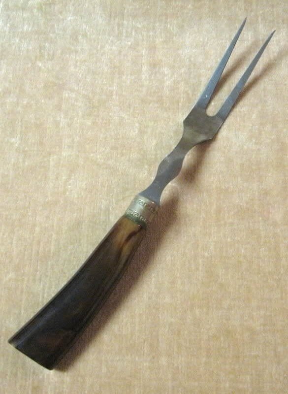 Bakelite Carving Fork Stainless Steel Vintage 1940's