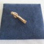 Fancy Diamond Cut Scalloped Brushed Gold Pearl Tie Clip Men's Jewelry Vintage 1960s