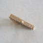 Fancy Diamond Cut Scalloped Brushed Gold Pearl Tie Clip Men's Jewelry Vintage 1960s
