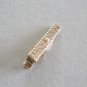 Fancy Diamond Cut Scalloped Brushed Gold Pearl Tie Clip Men's Jewelry Vintage 1960s