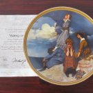 Waiting On The Shore Norman Rockwell Porcelain Collectors Plate Vintage 1981 Limited Ed Waiting On The Shore Norman Rockwell Porcelain Collectors Plate Vintage 1981 Limited Ed