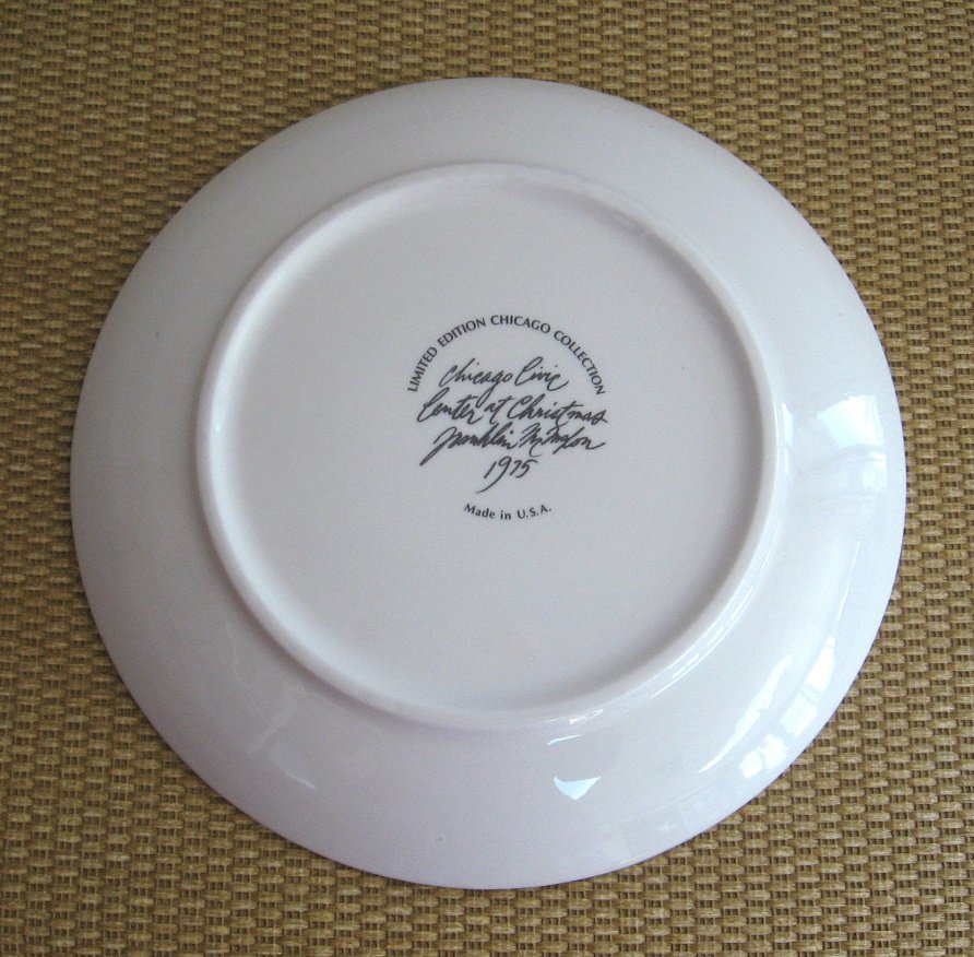 Chicago Civic Center At Christmas Porcelain Collector Plate Franklin ...