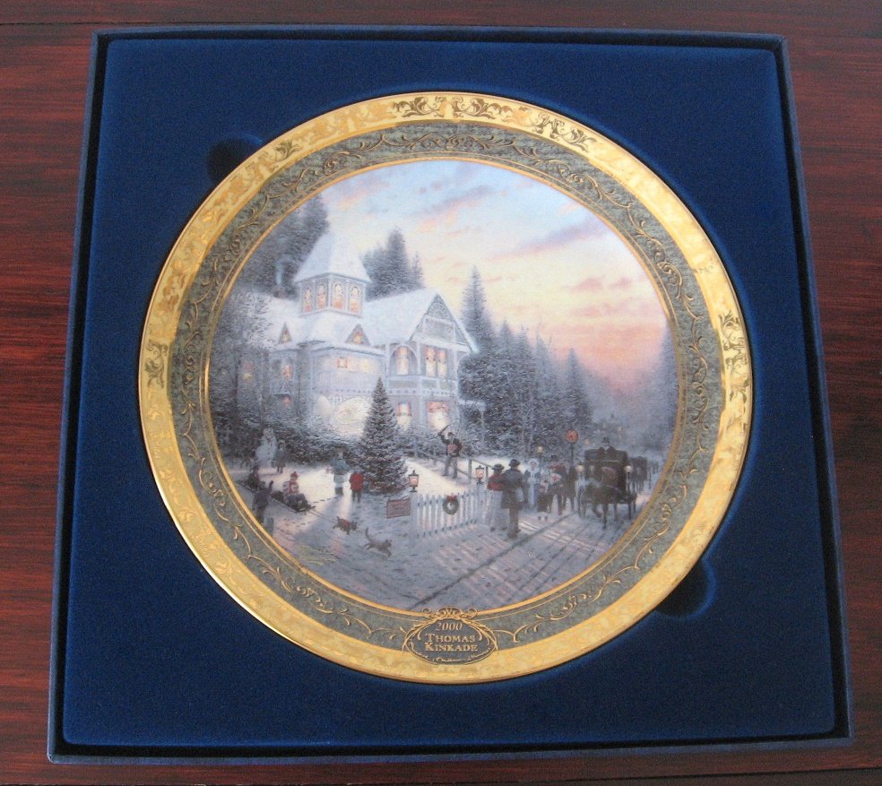 Victorian Christmas Thomas Kinkade 9 1/4" Porcelain Collectors Plate ...