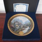 Chandler's Cottage Thomas Kinkade 9 1/4" Porcelain Collectors Plate Painter of Light 2001