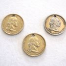 1st President George Washington 3 Holed Novelty Token Coins 1789-1797 Vintage 1960s 1st President George Washington 3 Holed Novelty Token Coins 1789-1797 Vintage 1960s